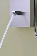 Anzzi Echo 63.5 in. 4-Jetted Full Body Shower Panel with Heavy Rain Shower and Spray Wand in Brushed Stainless Steel 9