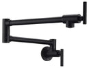 Anzzi Braccia Series 24" Wall Mounted Pot Filler in Matte Black KF-AZ258BKM