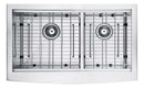 Anzzi Aegis Farmhouse Stainless Steel 33 in. 0-Hole 60/40 Double Bowl Kitchen Sink with Cutting Board and Colander K-AZ3320-4Ac 6