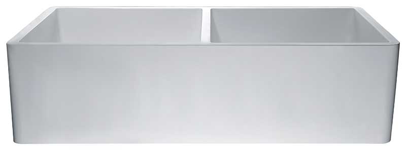 Anzzi Roine Farmhouse Reversible Apron Front Solid Surface 35 in. Double Basin Kitchen Sink in White K-AZ223-2A 7