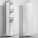 Wyndham Collection Amare Rotating Floor Cabinet with Mirror - Glossy White WC-RYV202-WHT