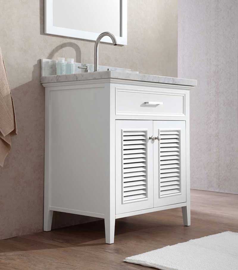 Ariel Bath Kensington 31" Single Sink Vanity Set in White 3