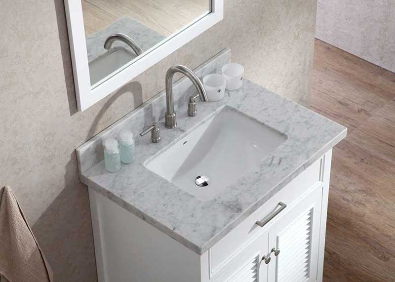 Ariel Bath Kensington 31" Single Sink Vanity Set in White 5