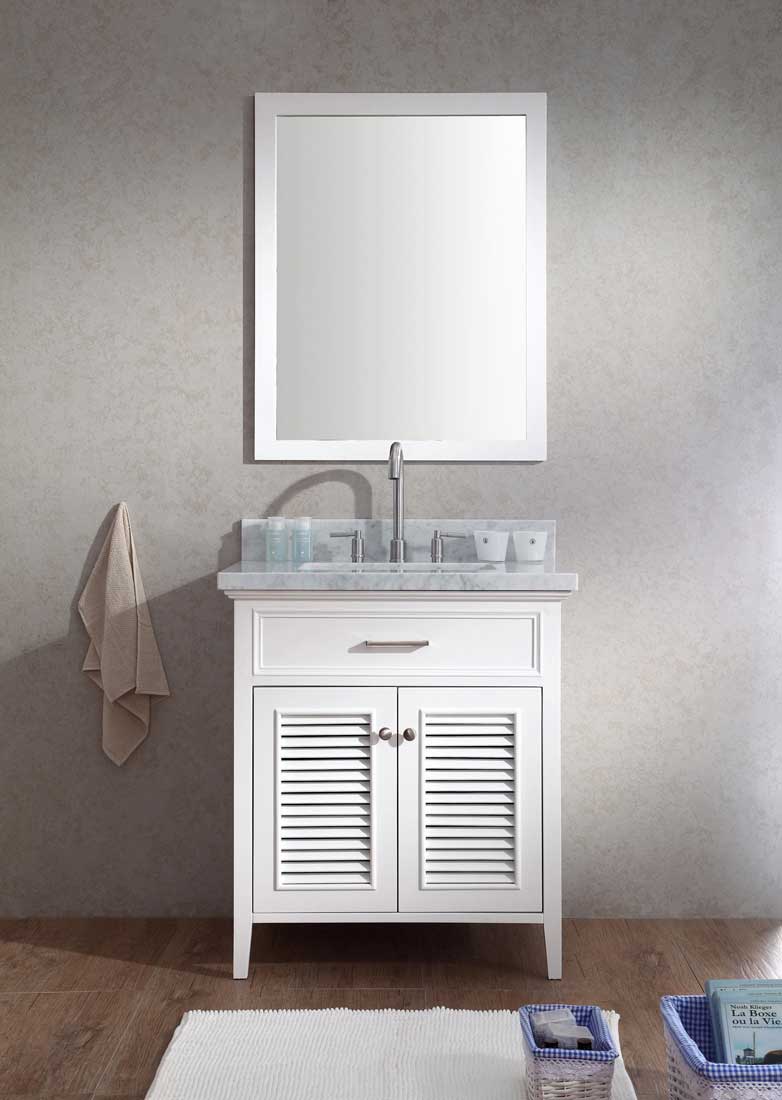 Ariel Bath Kensington 31" Single Sink Vanity Set in White