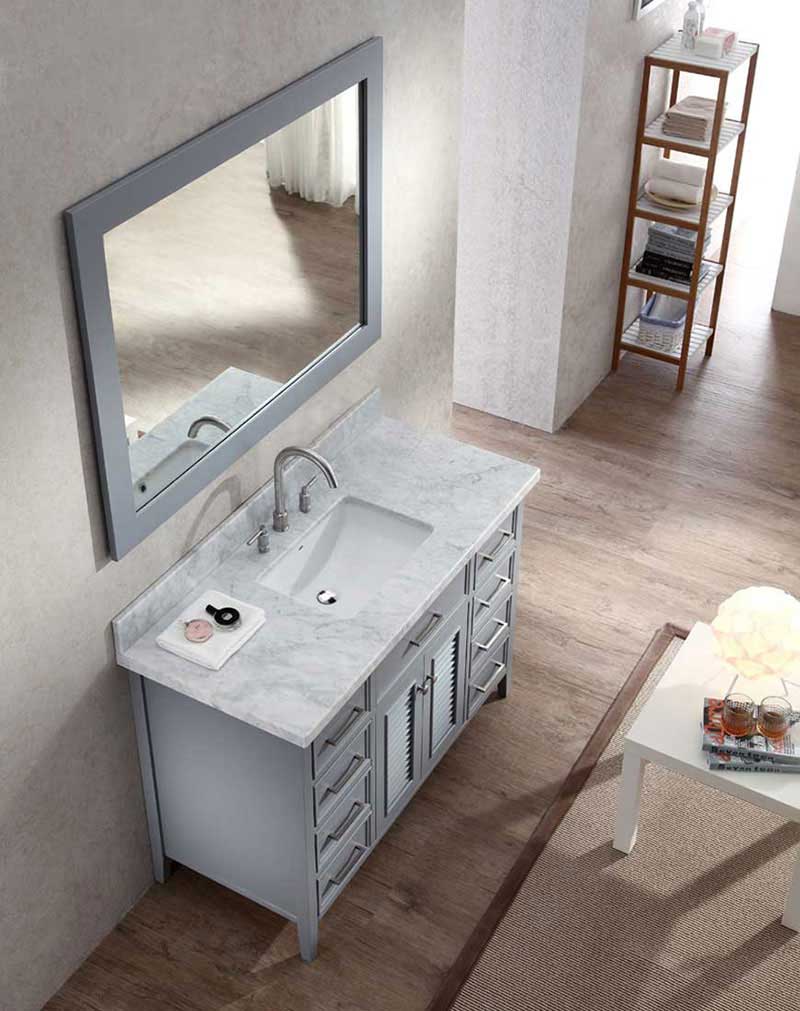 Ariel Kensington 49" Single Sink Vanity Set in Grey 5