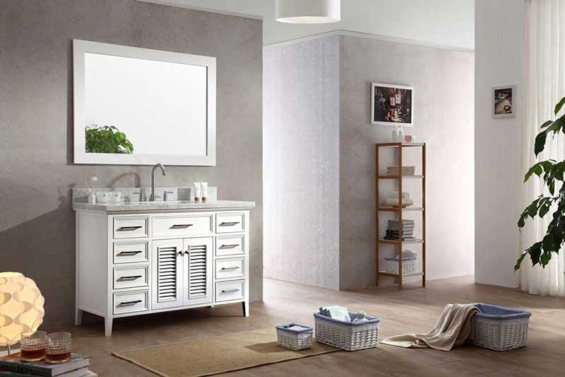 Ariel Bath Kensington 49" Single Sink Vanity Set in White 2