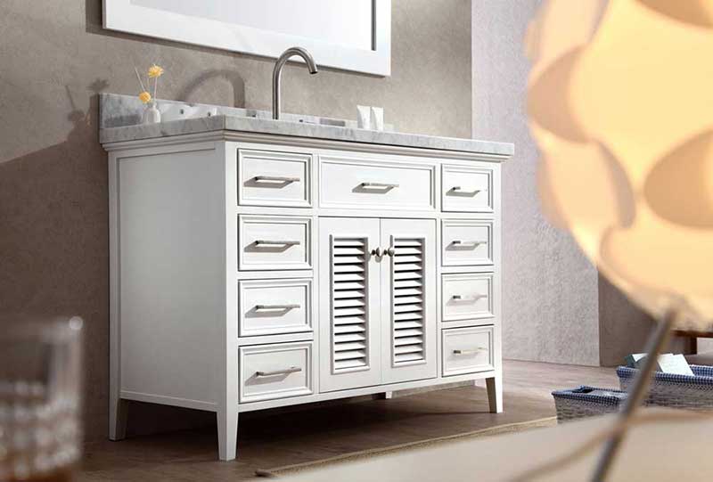 Ariel Bath Kensington 49" Single Sink Vanity Set in White 3