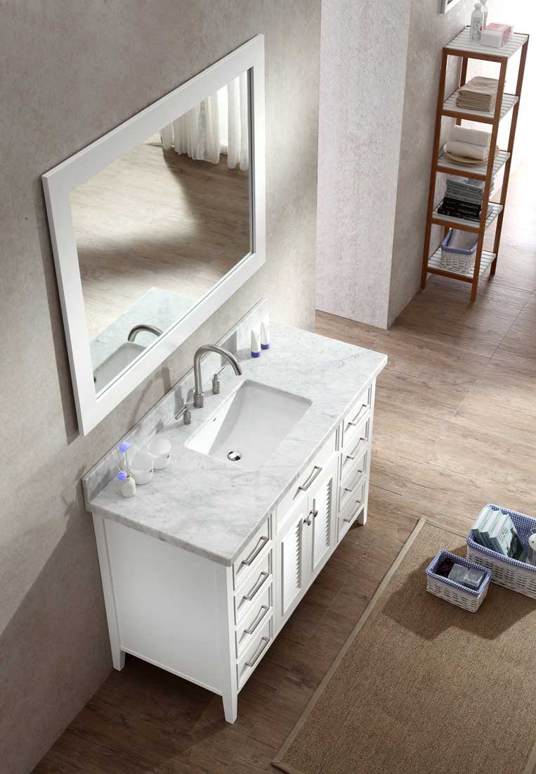 Ariel Bath Kensington 49" Single Sink Vanity Set in White 4