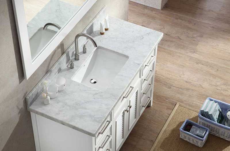 Ariel Bath Kensington 49" Single Sink Vanity Set in White 5