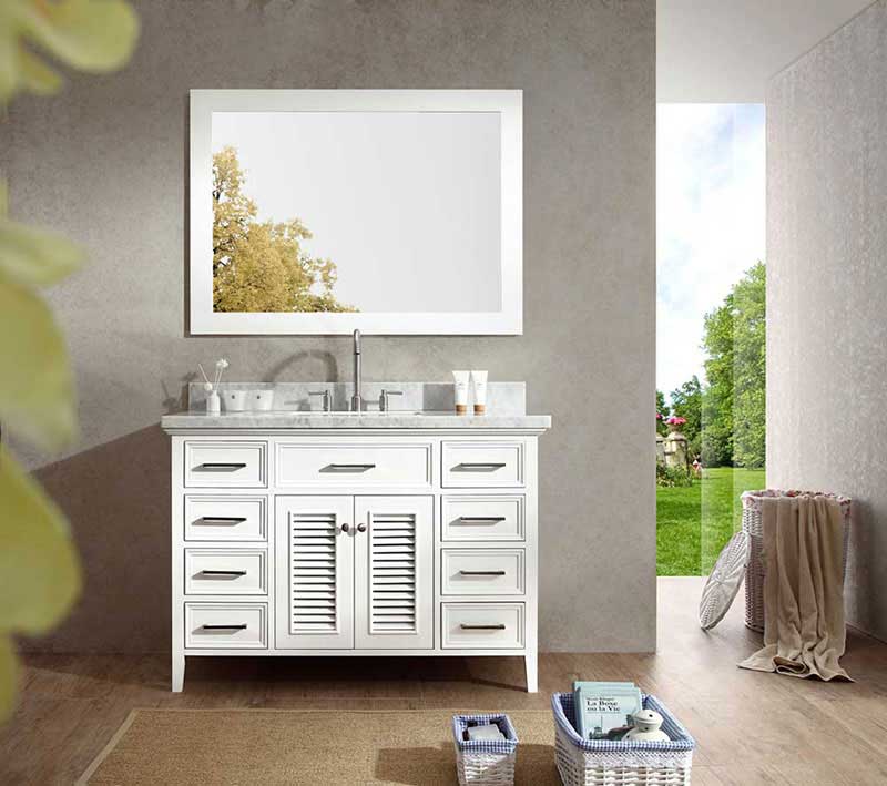 Ariel Bath Kensington 49" Single Sink Vanity Set in White