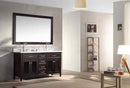 Ariel Kensington 61" Double Sink Vanity Set in Espresso 2