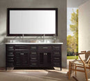 Ariel Kensington 73" Double Sink Vanity Set in Espresso