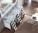 Ariel Bath Kensington 73" Double Sink Vanity Set in White 4