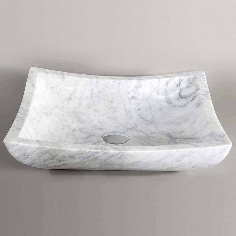 Wyndham Collection Avalon Vessel Sink - White Carrera Marble WC-GS003 2
