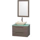 Wyndham Collection Amare 30" Wall-Mounted Bathroom Vanity Set with Vessel Sink - Gray Oak WC-R4100-30-GROAK 6