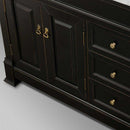 Wyndham Collection Andover 72" Traditional Bathroom Double Vanity Set - Black WC-TD72-BLK 6