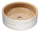 Anzzi Rune Natural Stone Vessel Sink in Classic Cream LS-AZ8238