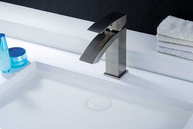 Anzzi Revere Single Handle Bathroom Sink Faucet in Brushed Nickel 2