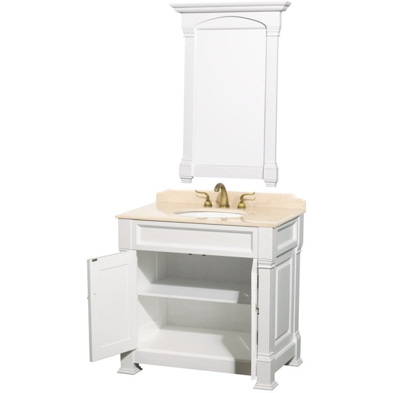 Wyndham Collection Andover 36" Traditional Bathroom Vanity Set - White WC-TS36-WHT 2