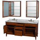 Wyndham Collection Hatton 72" Double Bathroom Vanity - Light Chestnut WC-1616-72-DBL-VAN-CLT 3