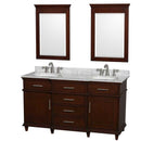 Wyndham Collection Berkeley 60" Double Bathroom Vanity - Dark Chestnut WC-1717-60-DBL-CDK 2