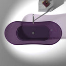 Azul 69 in. One Piece Anzzi Stone Freestanding Bathtub in Translucent Evening Violet 4