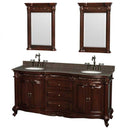 Wyndham Collection Edinburgh 72" Double Bathroom Vanity - Cherry WC-J233-72-DBL-VAN-CHE