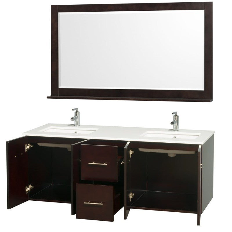 Wyndham Collection Centra 60" Double Bathroom Vanity for Undermount Sinks - Espresso WC-WHE009-60-DBL-VAN-ESP- 4