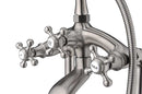 Anzzi Tugela 3-Handle Claw Foot Tub Faucet with Hand Shower in Brushed Nickel FS-AZ0052BN 11