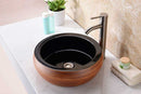 Anzzi Regalia Series Vessel Sink in Black/Swirled Fusion LS-AZ190 3