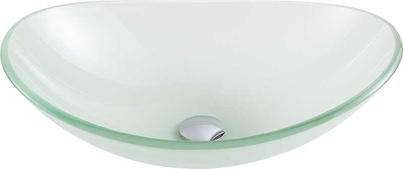 Anzzi Craft Series Deco-Glass Vessel Sink in Lustrous Frosted LS-AZ8128