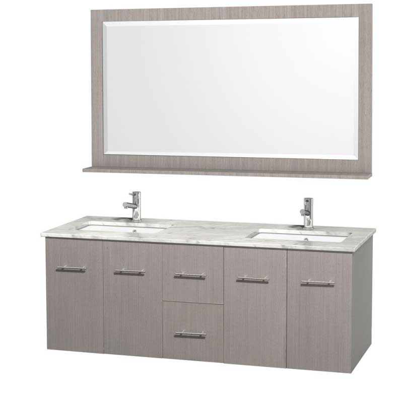Wyndham Collection Centra 60" Double Bathroom Vanity for Undermount Sinks - Gray Oak WC-WHE009-60-DBL-VAN-GRO- 3