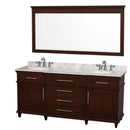 Wyndham Collection Berkeley 72" Double Bathroom Vanity - Dark Chestnut WC-1717-72-DBL-CDK 4