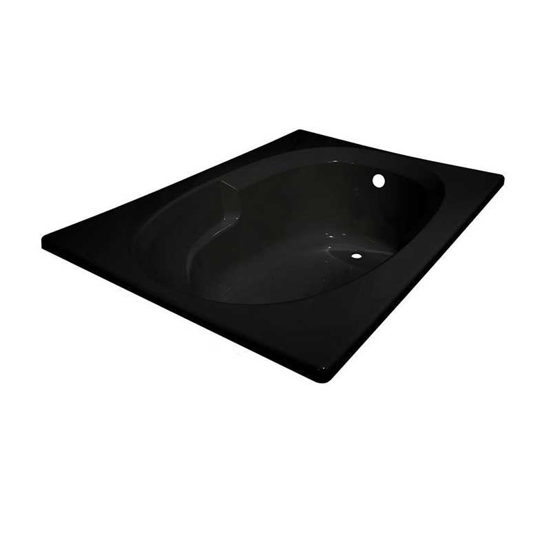 Lyons Industries Classic 5 ft. Reversible Drain Drop-In Soaking Bathtub in Black