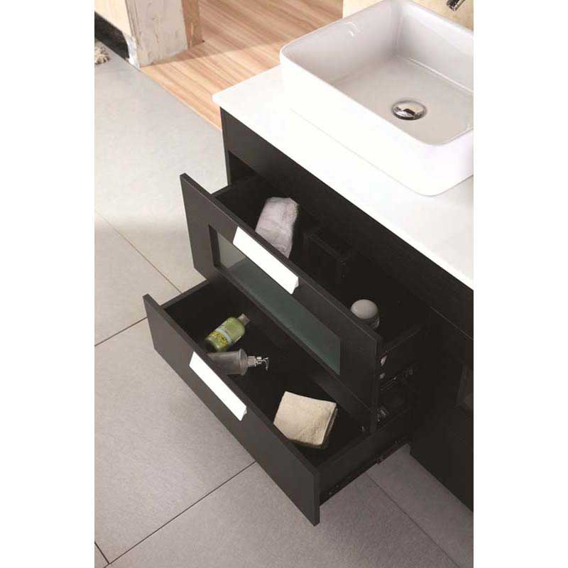 Design Element Francesca 55" Double Sink Vanity Set in Espresso 3