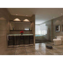 Design Element Jade 72" Double Sink Vanity Set in Espresso w/ Glass Top 2