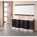 Design Element Jade 72" Double Sink Vanity Set in Espresso w/ Travertine Top 2