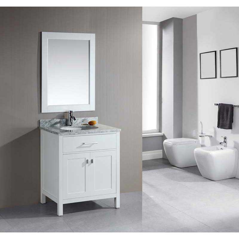 Design Element London 30" Single Sink Vanity Set in White 2