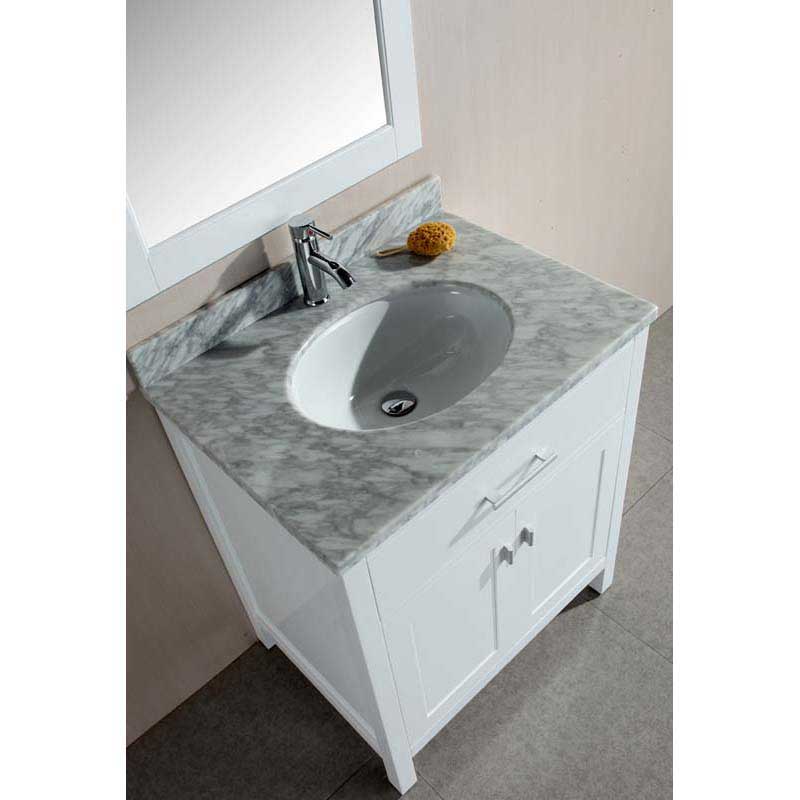 Design Element London 30" Single Sink Vanity Set in White 3