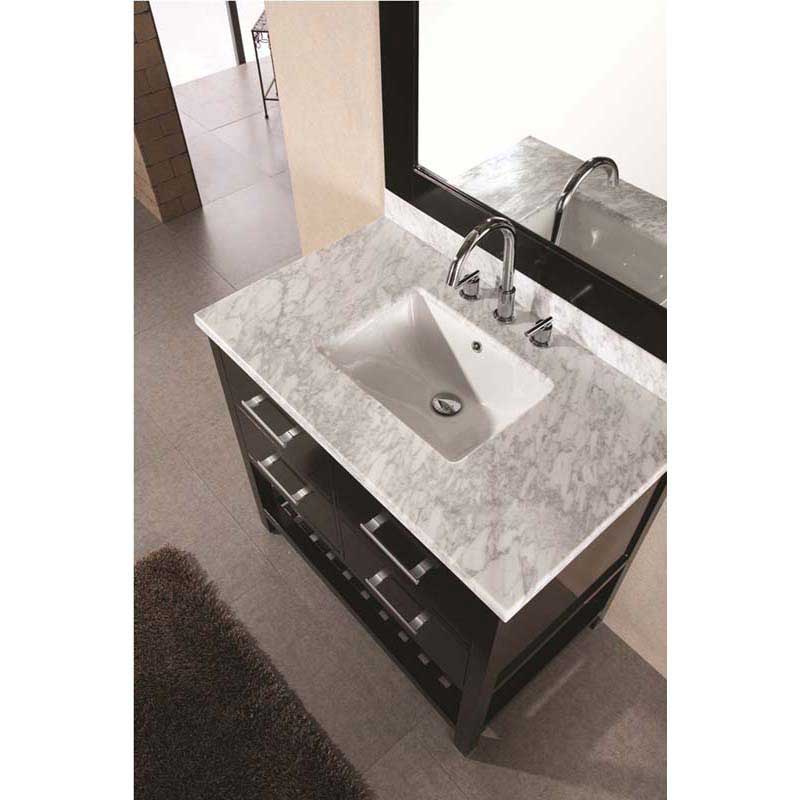 Design Element London 36" Single Sink Vanity Set in Espresso 2