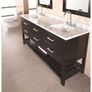 Design Element London 72" Double Sink Vanity Set in Espresso Finish 2