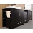 Design Element Washington 92" Double Sink Vanity Set in Espresso 2