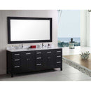 Design Element London 78" Double Sink Vanity Set in Espresso 3