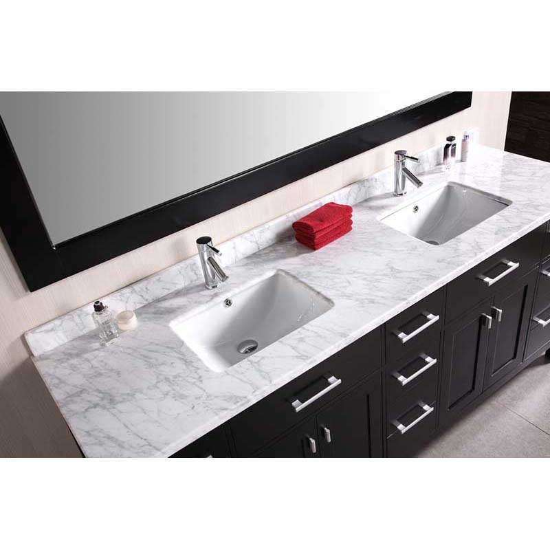 Design Element London 78" Double Sink Vanity Set in Espresso 5