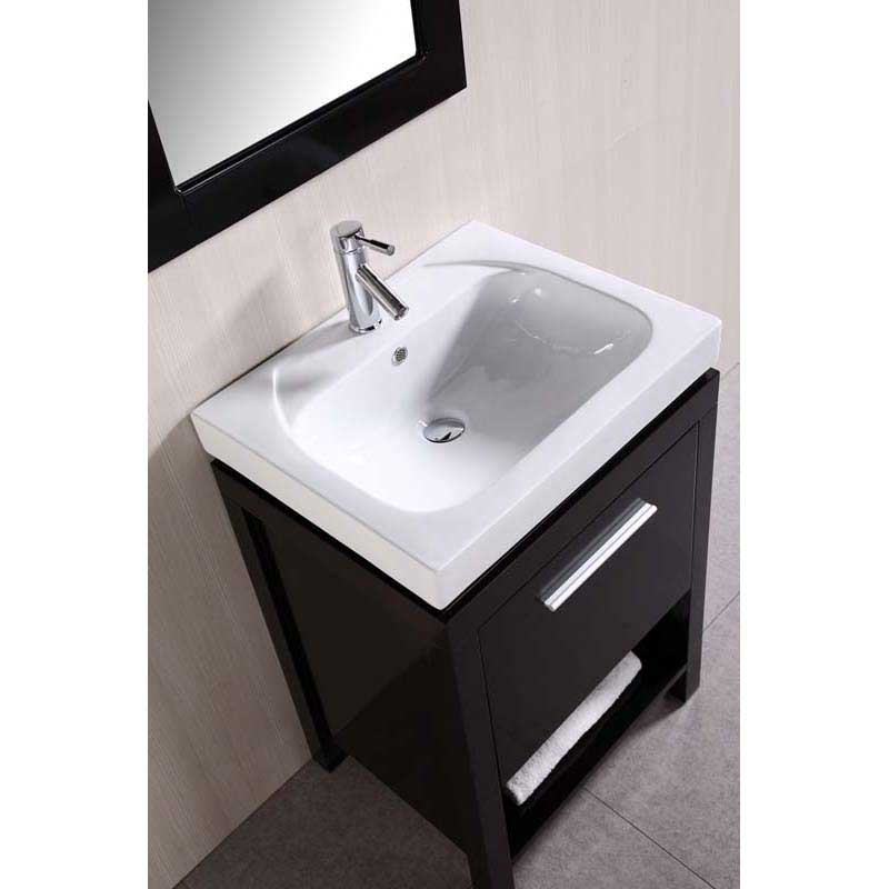 Design Element New York 24" Single Sink Vanity Set in Espresso 2