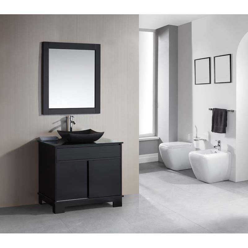 Design Element Oasis 36" Single Sink Vanity Set with Decorative Drawer in Espresso 5