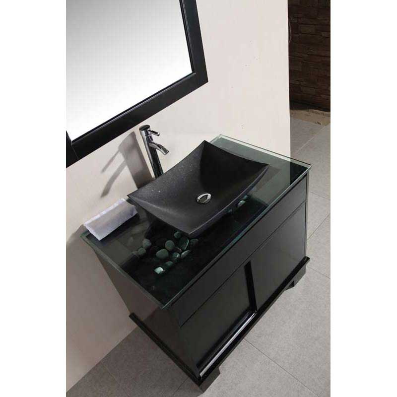 Design Element Oasis 36" Single Sink Vanity Set with Decorative Drawer in Espresso 4