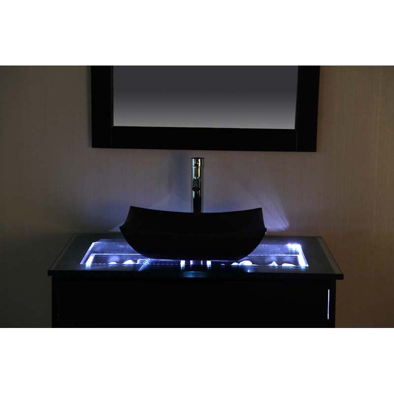 Design Element Oasis 36" Single Sink Vanity Set with Decorative Drawer in Espresso 3