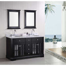 Design Element Imperial 60" Double Sink Vanity Set in Espresso 3