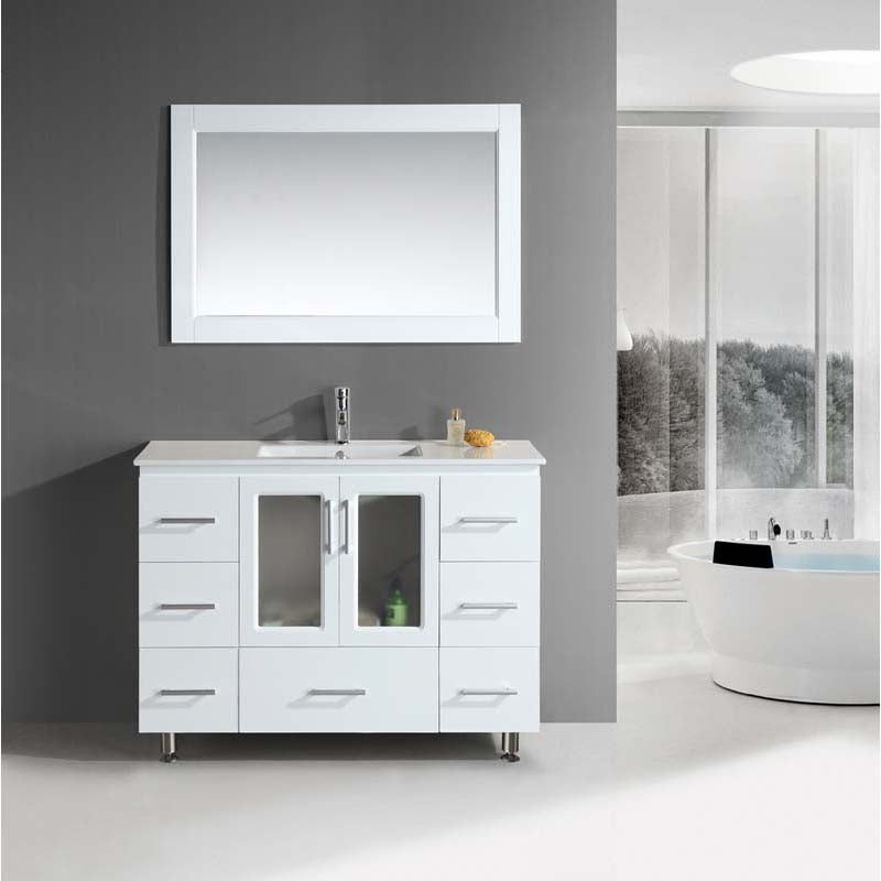 Design Element Stanton 48" Single Sink Vanity Set with Drop-In Sink in White